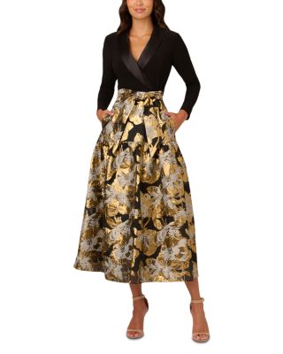 Combo Floral Jacquard Dress