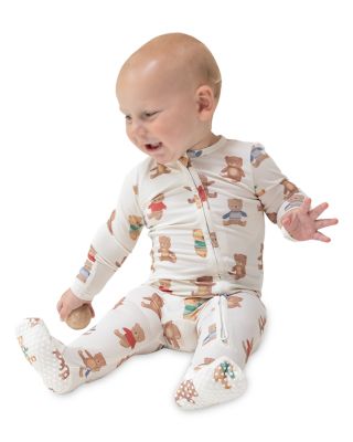 Boys' Teddy Bear Collection 2 Way Zipper Footie - Baby