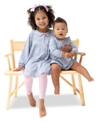 Girls' Country Calico Ruffled Long Sleeved Bodysuit Dress  - Baby