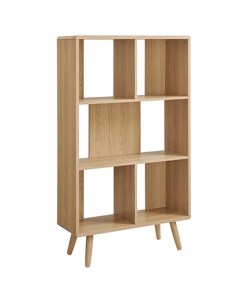 Modway Transmit 5 Shelf Wood Grain Bookcase