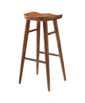 Saville Backless Wood Bar Stools Set of 2