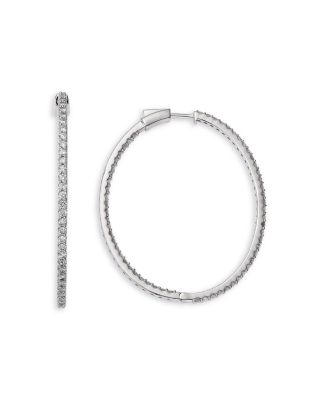 Diamond Inside-Out Hoop Earrings in 14K Gold, 3.0 tcw