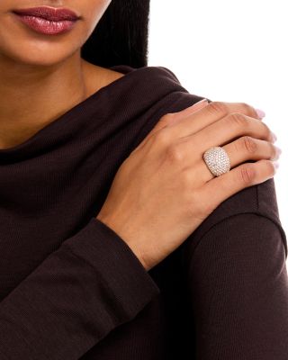 Pav&eacute; Diamond Ring in 14K Yellow or White Gold, 3.0 tcw