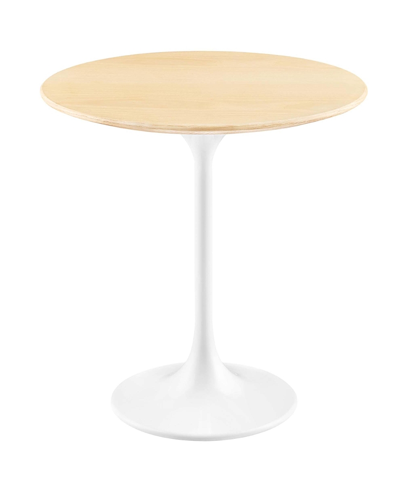 Modway Lippa Round Wood Side Table In White