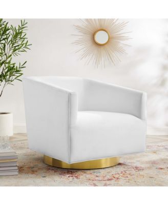 Twist Accent Lounge Performance Velvet Swivel Chair