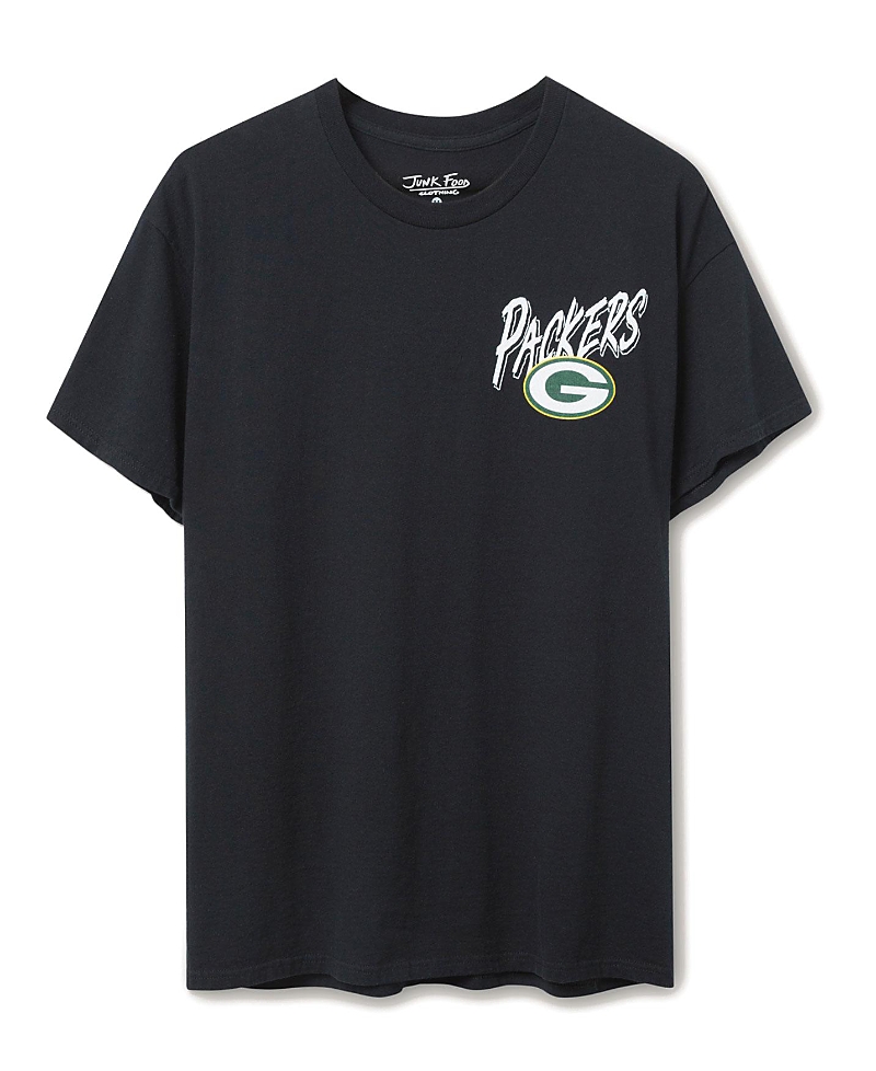 Junk Food Clothing Unisex Nfl Green Bay Packers Icon Flea Market Tee In Black