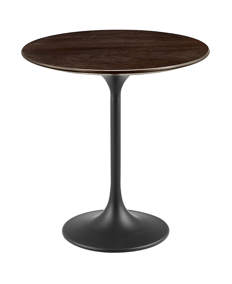 Modway Lippa Round Wood Side Table In Burgundy
