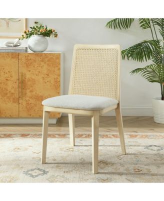 Monarch Wood and Rattan Dining Side Chair