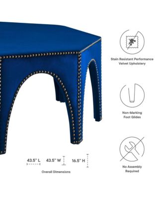 Victory Performance Velvet Ottoman