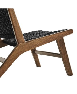 Saoirse Woven Rope Wood Accent Lounge Chair