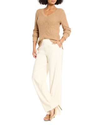 Lenox Wide Leg Sleek Stretch Tuxedo Pants