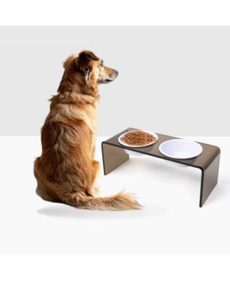 Medium Bronze Pet Feeder, 1 Quart Bowls