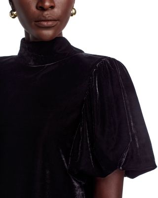 Velvet Mock Neck Top