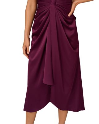 Pleated A Line Midi Dress