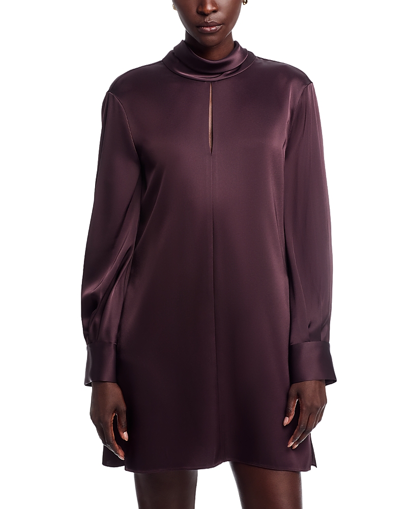 Theory Blouson Sleeve Dress In Purple