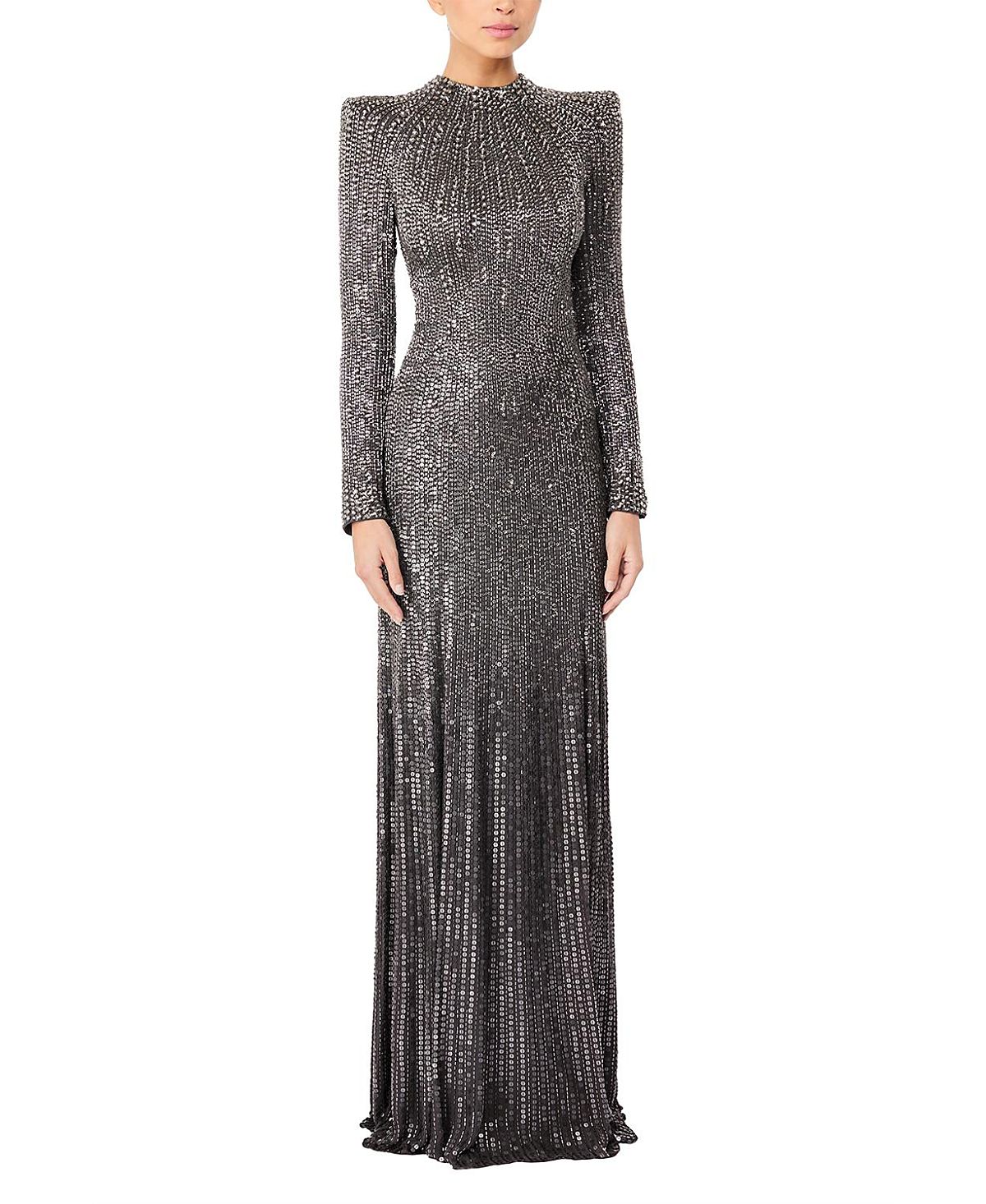 Jenny Packham Rory Embellished Mock-neck Maxi Dress