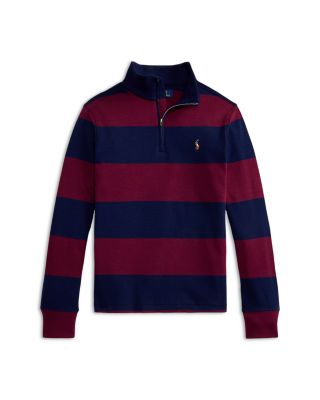 Boys' Striped Cotton Interlock Pullover - Big Kid