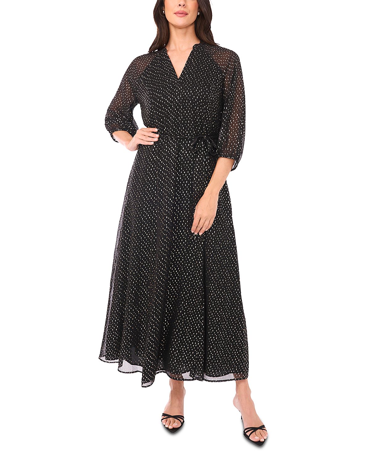 Vince Camuto Split Neck Maxi Dress