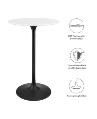 Lippa Round Wood Bar Table