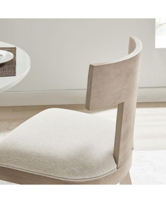 Peregrine Wood and Fabric Upholstered Dining Chairs, Set of 2