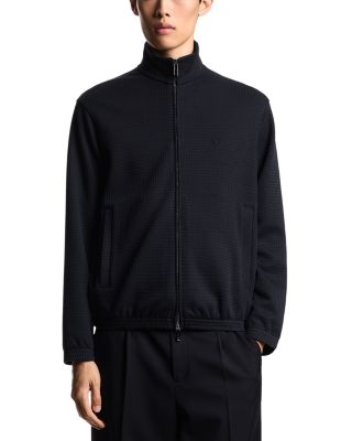Jacquard Zip Up Sweatshirt
