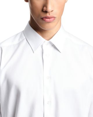 New York Regular Fit Textured Cotton Dress Shirt