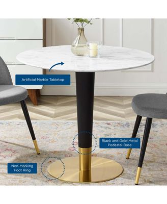 Zinque 36" Artificial Marble Dining Table