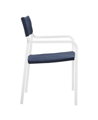 Raleigh Stackable Outdoor Patio Aluminum Dining Armchair