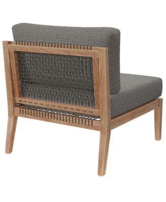 Clearwater Outdoor Patio Teak Wood Armless Chair