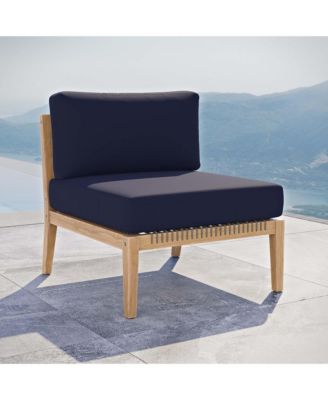 Clearwater Outdoor Patio Teak Wood Armless Chair