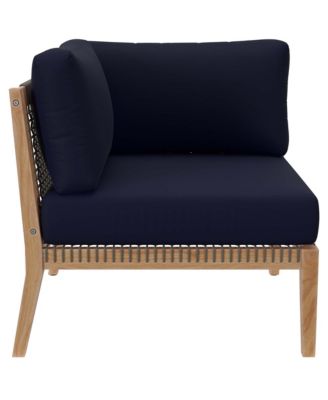 Clearwater Outdoor Patio Teak Wood Corner Chair