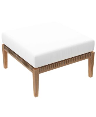 Clearwater Outdoor Patio Teak Wood Ottoman
