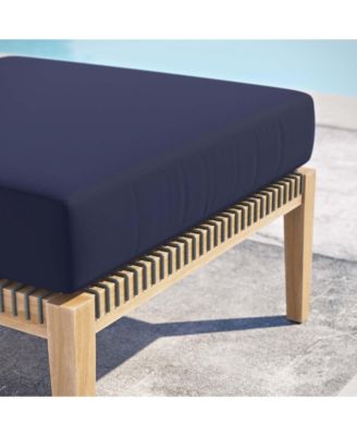 Clearwater Outdoor Patio Teak Wood Ottoman