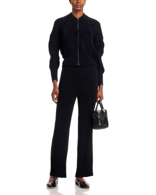 Hatching Pleats Pants