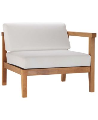 Bayport Outdoor Patio Teak Wood Right-Arm Chair