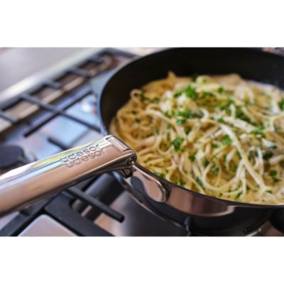 Space Steel Two Piece Ceramic Non-Stick Fry Pan Set with Folding Handles