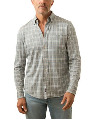 Coastline Knit Plaid Button Down Shirt 
