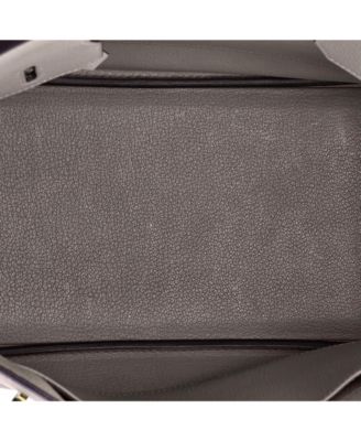 Birkin 30 Handbag Grey Novillo with Gold Hardware