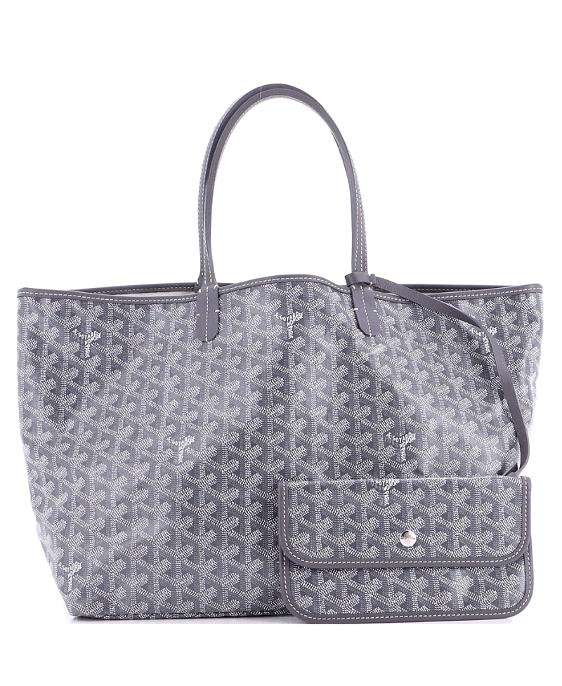 Pre-owned Pre-owned Goyard  Goyard Pm Saint Louis Tote Coated Canvas In Gray