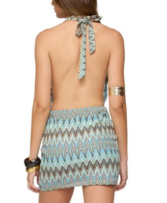 Ziggy Striped Backless Knit Mini Dress