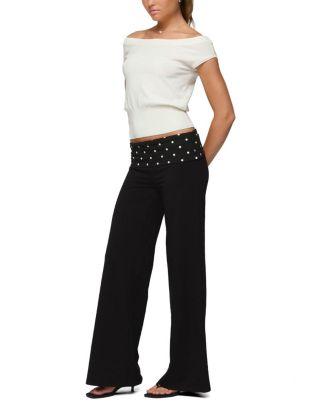  Reeva Polka Dot Fold Over Pants