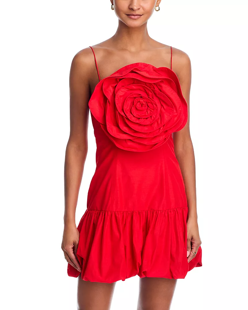 Farm Rio Red Balloon Mini Dress