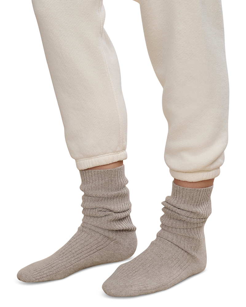 Jenni Kayne Cashmere Blend Knit Socks In Gray