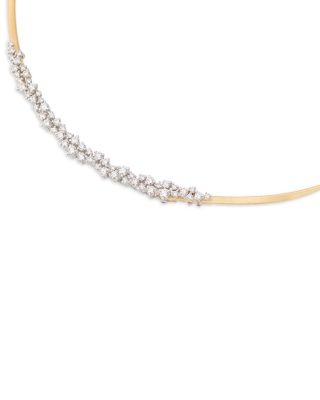 18K Yellow Gold Marrakech Diamond Graduated Cluster Collar Necklace, 16.5"