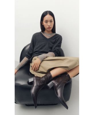 Women's Giselle Pointed Toe Block Heel Ankle Boots