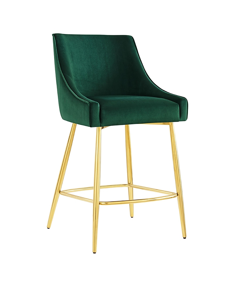 Modway Discern Performance Velvet Counter Stool In Green