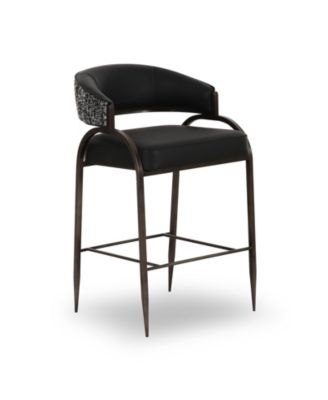 Tatum Faux Leather 2-Tone Counter Stool