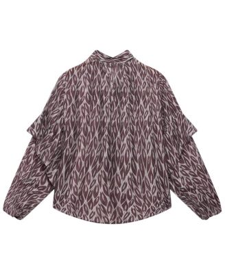 Women's Leaf Print Blouse