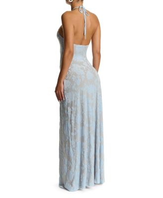 Burnout Halter Maxi Dress