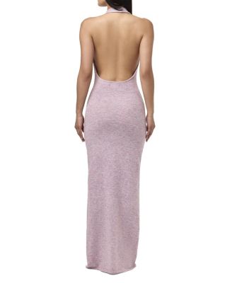 Boucle Knit Halter Maxi Dress